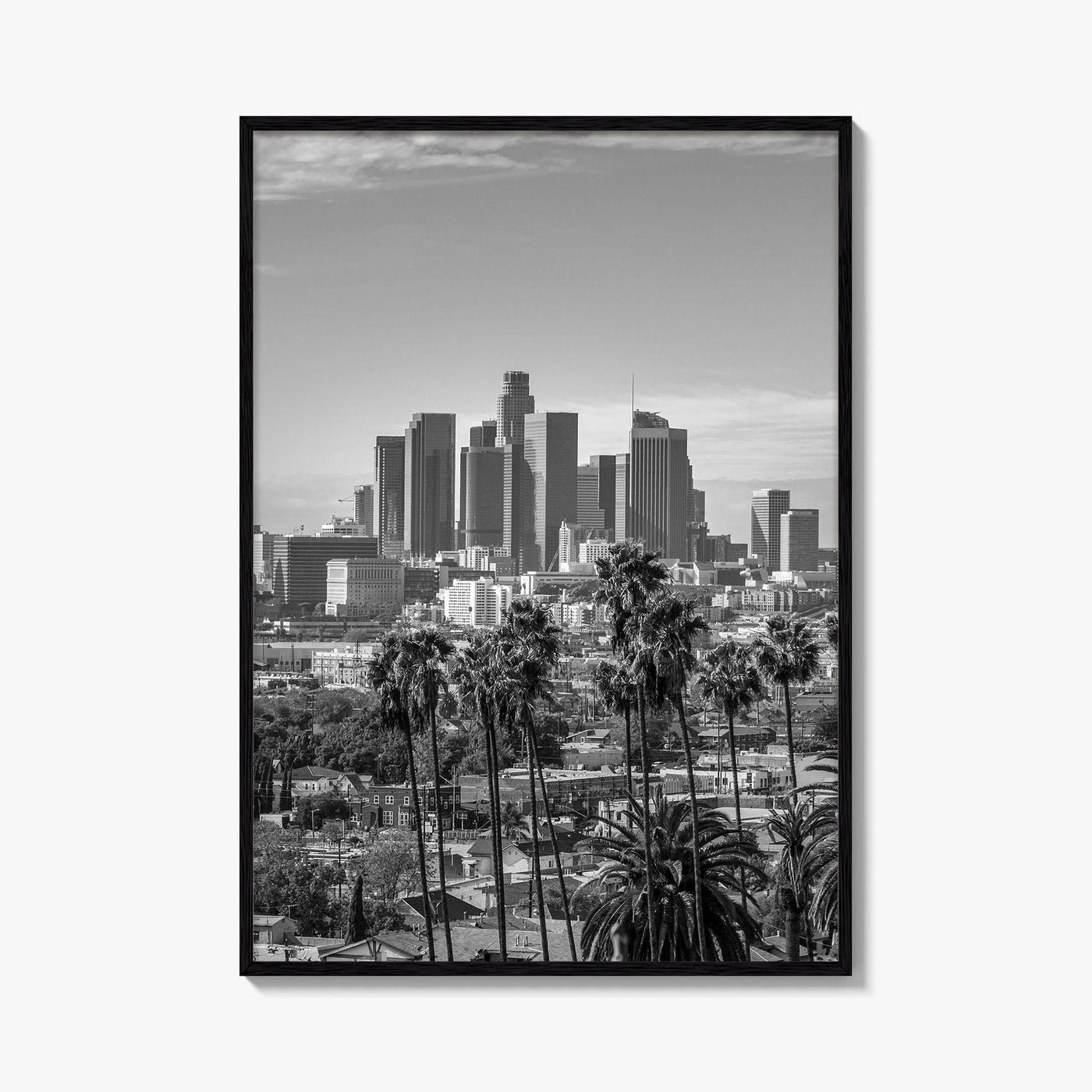 Los Angeles Skyline Black and White Fine Art Photo Print, Downtown, California Poster