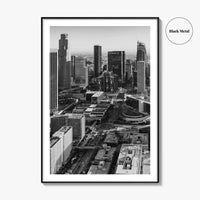Los Angeles Skyline Black and White Fine Art Photo Print, DTLA, California Poster