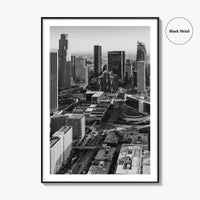 Los Angeles Skyline Black and White Fine Art Photo Print, DTLA, California Poster