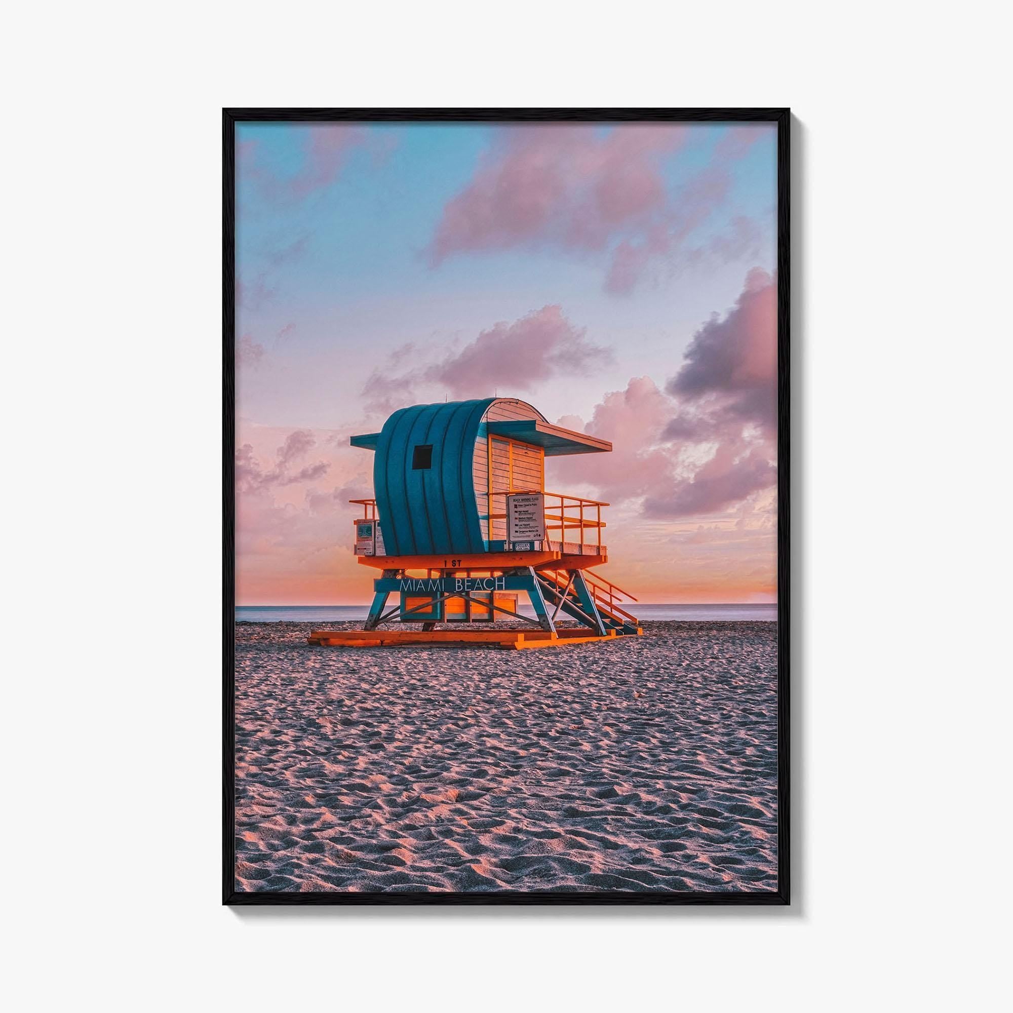 Miami Fine Art Photo Print, South Beach Florida, Wall Decor, Lifeguard Tower