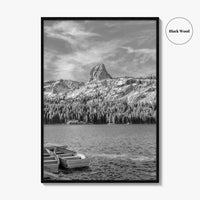 Mammoth Lakes Black and White Fine Art Photo Print, Lake George, Crystal Crag, California