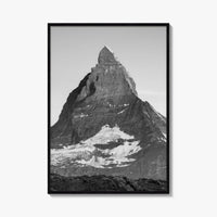 Matterhorn Black and White Fine Art Photo Print, Zermatt, Swiss Alps, Switzerland Wall Poster