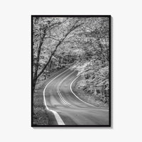 Michigan Black and White Fine Art Photo Print, Keweenaw Peninsula Scenic Byway M41 Poster