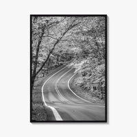 Michigan Black and White Fine Art Photo Print, Keweenaw Peninsula Scenic Byway M41 Poster