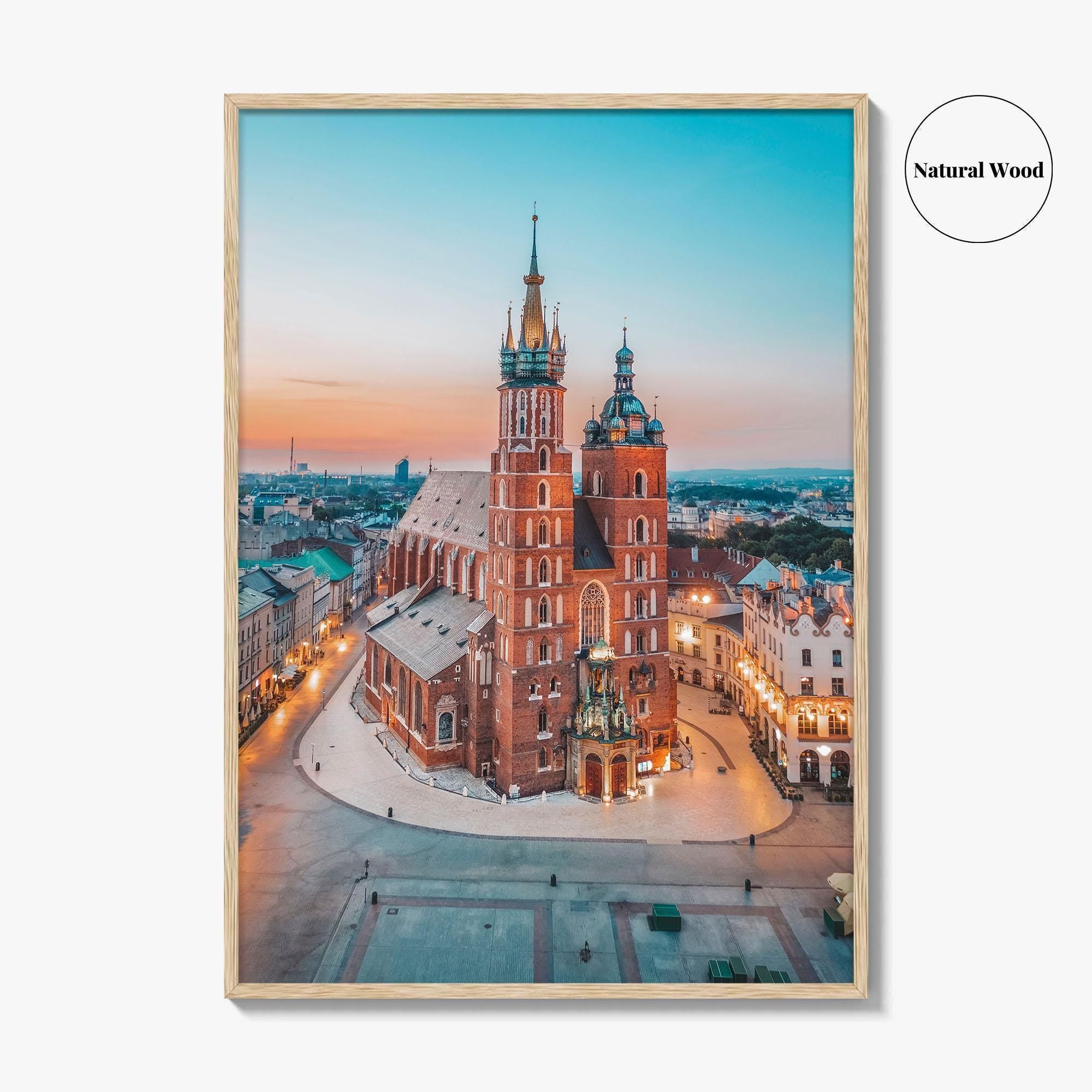 Krakow Fine Art Photo Print, Poland Photo Poster, St Mary's Basilica, Bazylika Mariacka