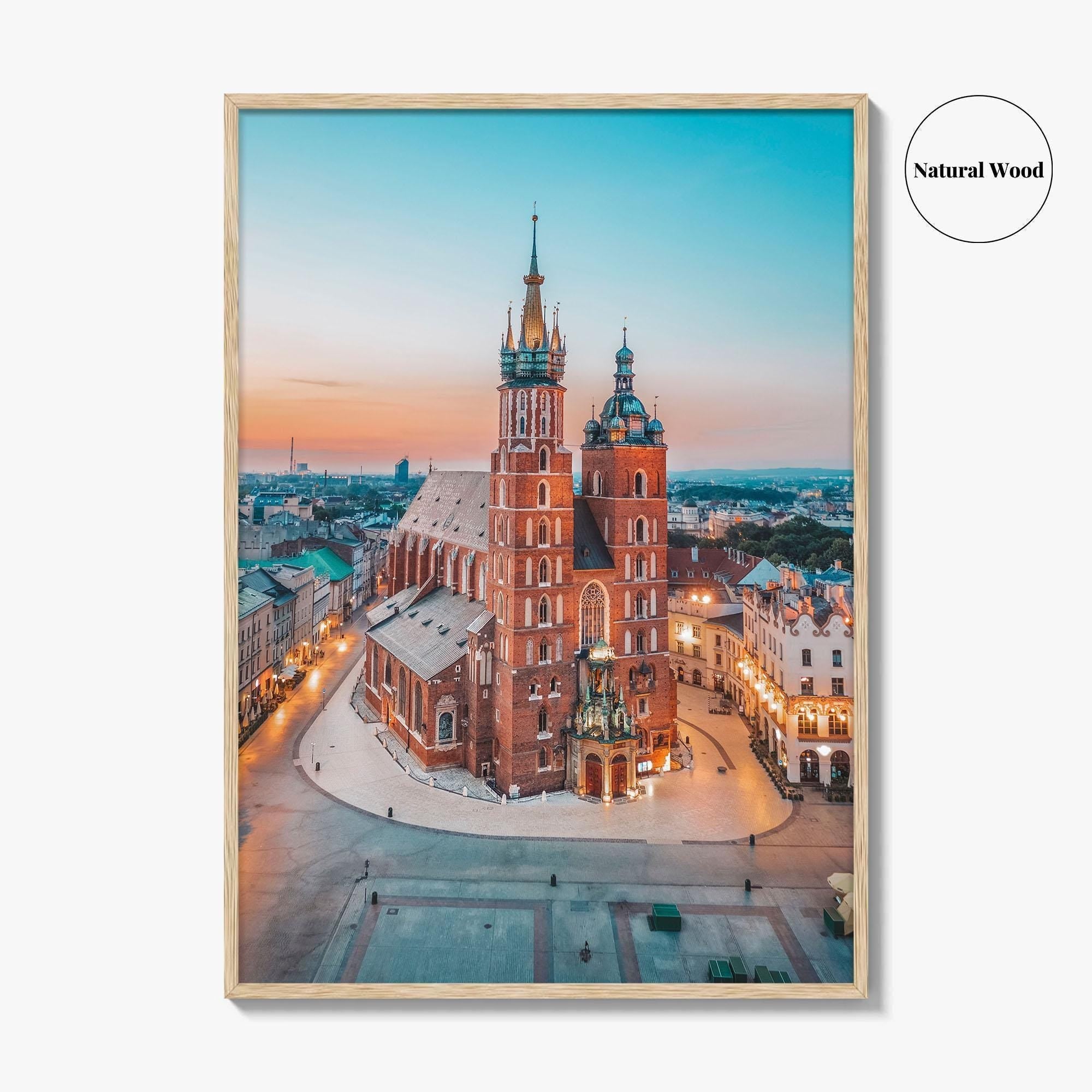 Krakow Fine Art Photo Print, Poland Photo Poster, St Mary's Basilica, Bazylika Mariacka