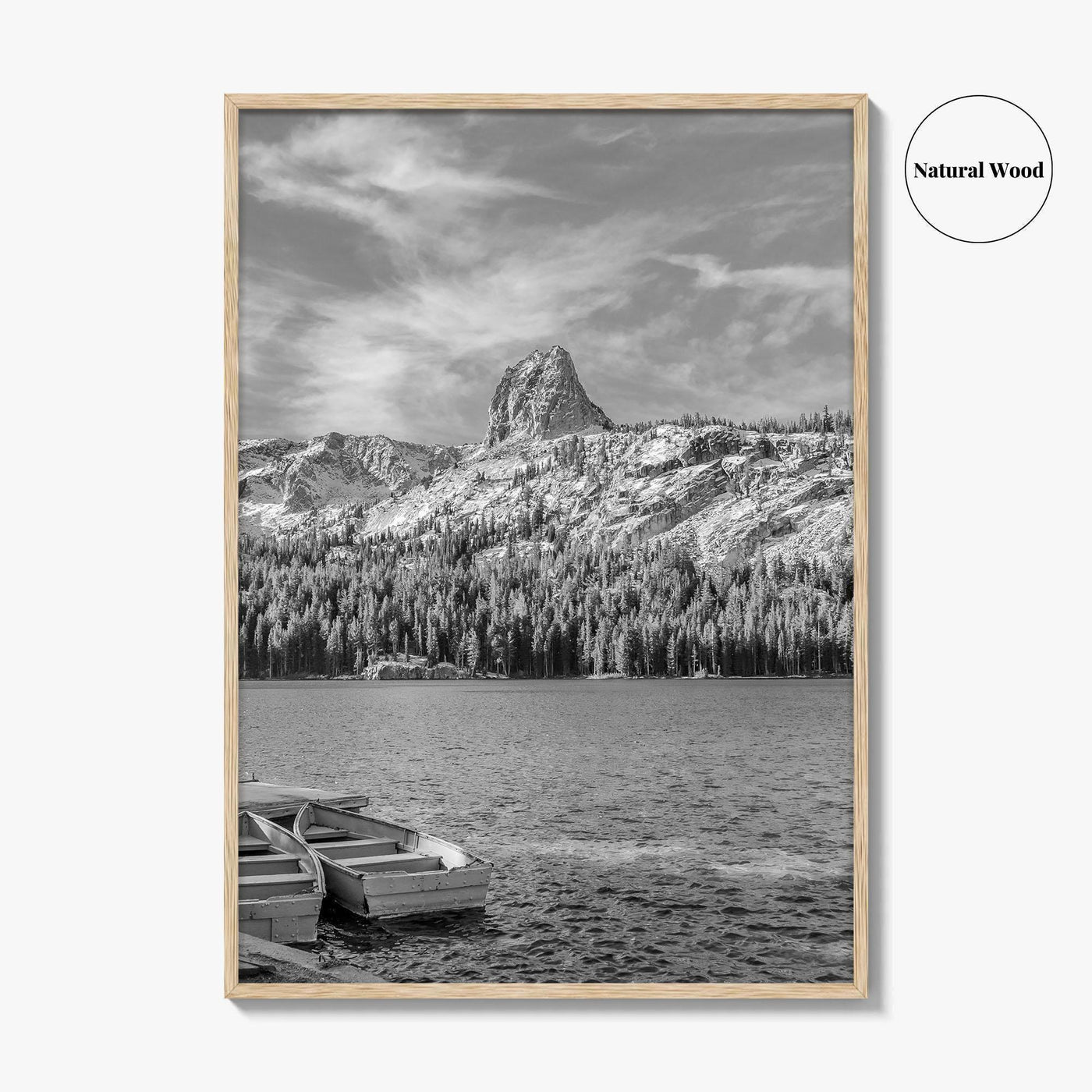 Mammoth Lakes Black and White Fine Art Photo Print, Lake George, Crystal Crag, California