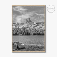 Mammoth Lakes Black and White Fine Art Photo Print, Lake George, Crystal Crag, California