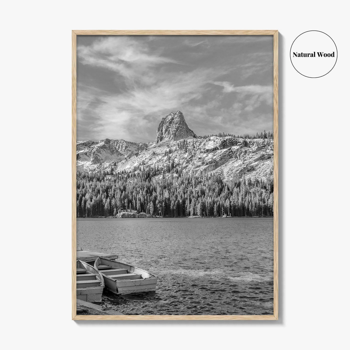 Mammoth Lakes Black and White Fine Art Photo Print, Lake George, Crystal Crag, California