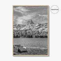 Mammoth Lakes Black and White Fine Art Photo Print, Lake George, Crystal Crag, California