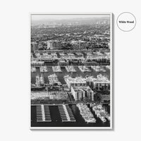 Marina Del Rey Black and White Fine Art Photo Print, Los Angeles California Poster