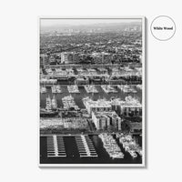 Marina Del Rey Black and White Fine Art Photo Print, Los Angeles California Poster