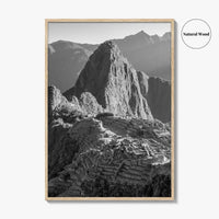 Machu Picchu Black and White Fine Art Photo Print, Cusco, Peru Wall Decor, Inca
