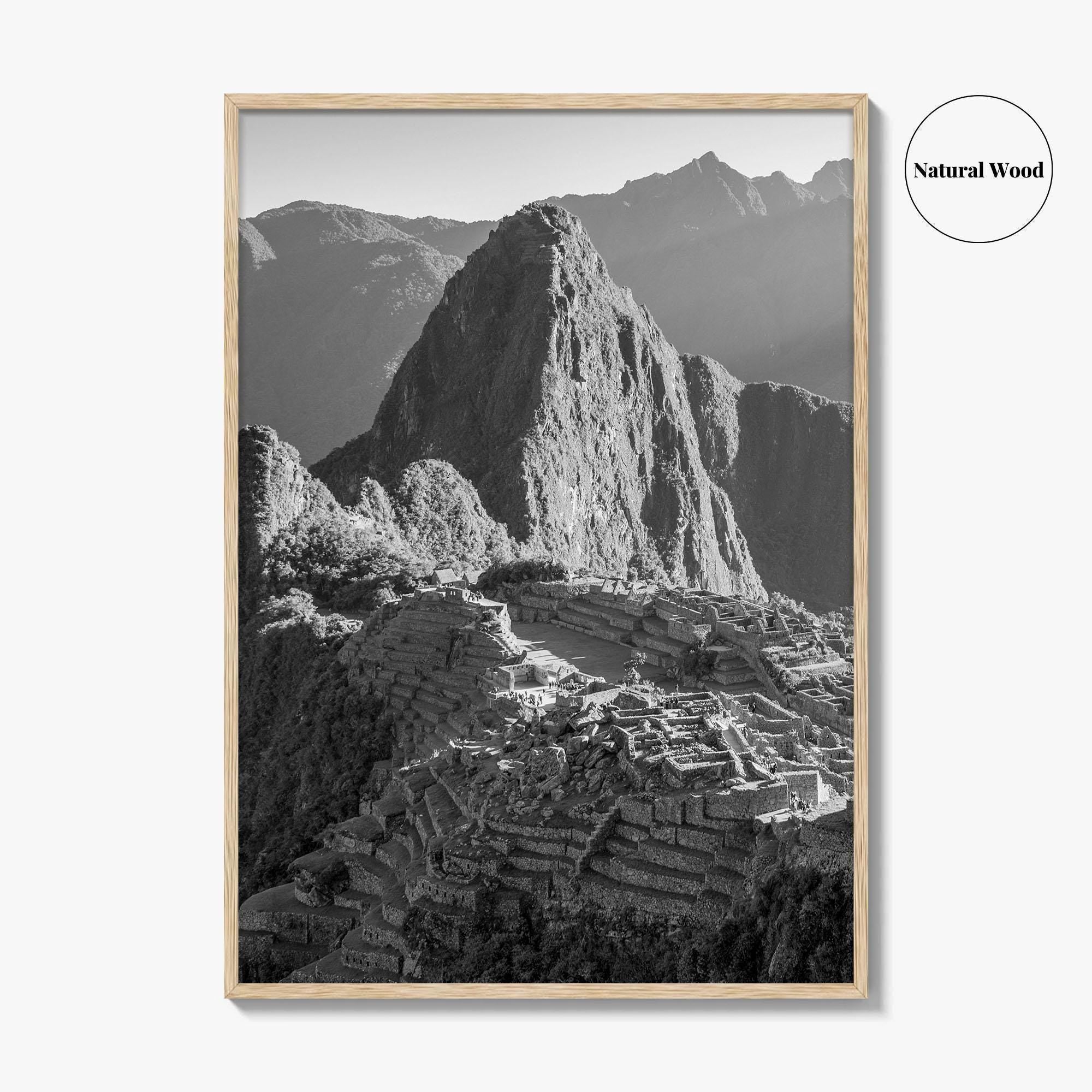Machu Picchu Black and White Fine Art Photo Print, Cusco, Peru Wall Decor, Inca