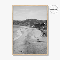 Malibu Black and White Fine Art Photo Print, Zuma Beach, Aerial, California, Wall Decor