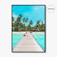 Maldives Fine Art Photo Print, Tropical Beach Island, Coconut Palm Poster