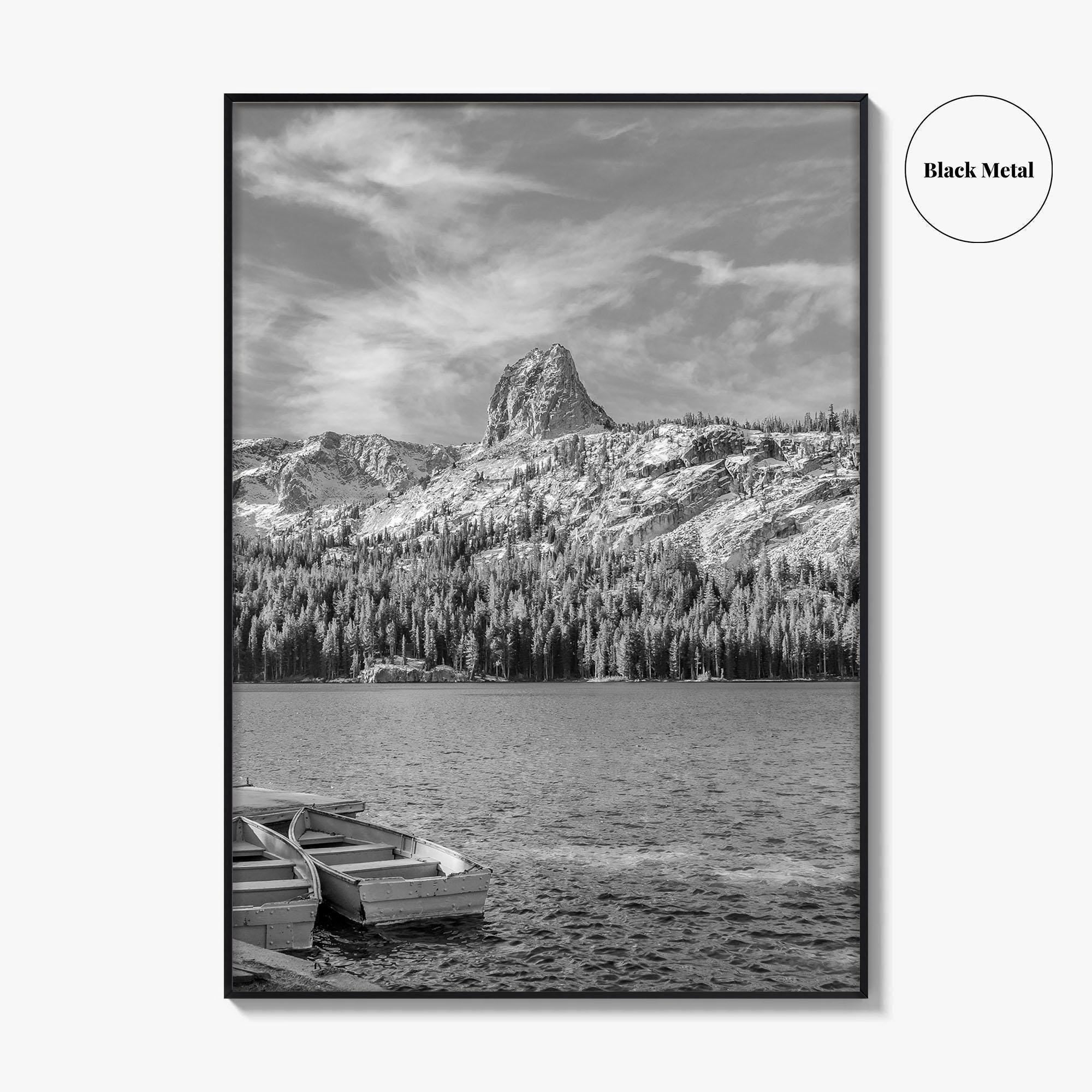 Mammoth Lakes Black and White Fine Art Photo Print, Lake George, Crystal Crag, California