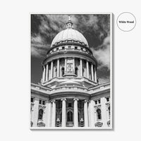 Madison Black and White Fine Art Photo Print, Wisconsin Capitol Building, Wisconsin Poster