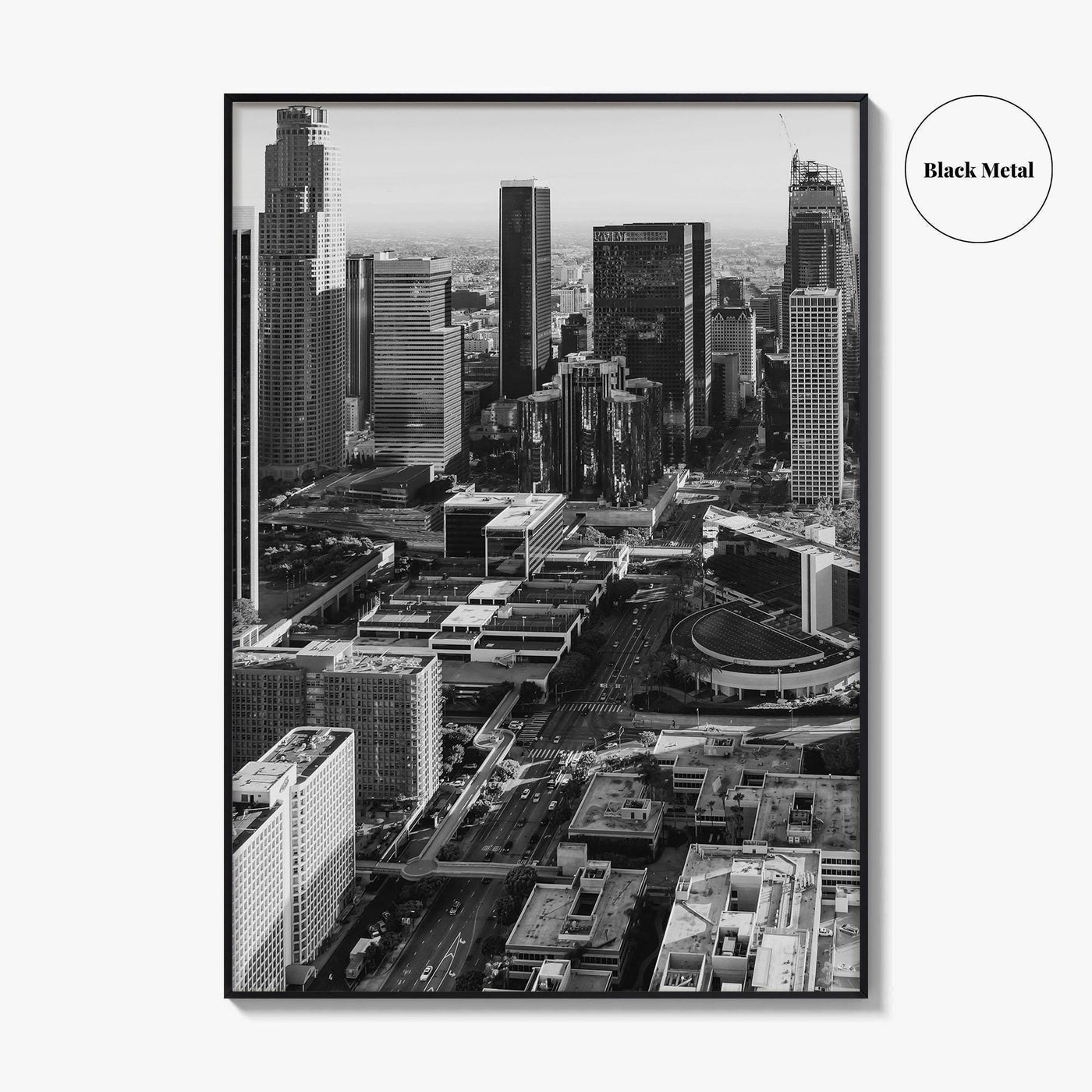 Los Angeles Skyline Black and White Fine Art Photo Print, DTLA, California Poster