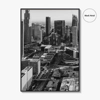 Los Angeles Skyline Black and White Fine Art Photo Print, DTLA, California Poster