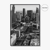Los Angeles Skyline Black and White Fine Art Photo Print, DTLA, California Poster