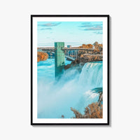 Niagara Falls Fine Art Photo Print, NY, Ontario Canada Autumn Waterfall Poster