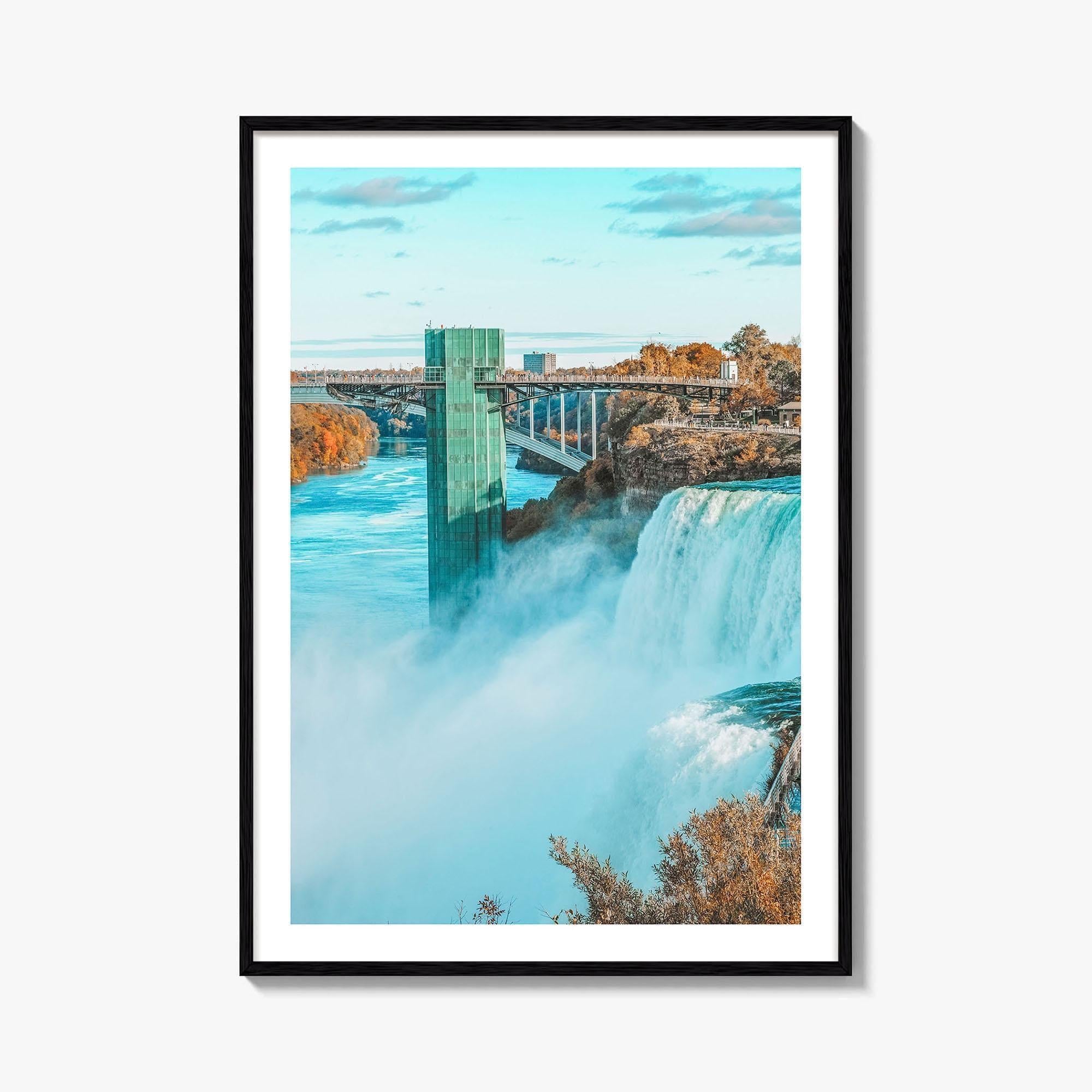 Niagara Falls Fine Art Photo Print, NY, Ontario Canada Autumn Waterfall Poster
