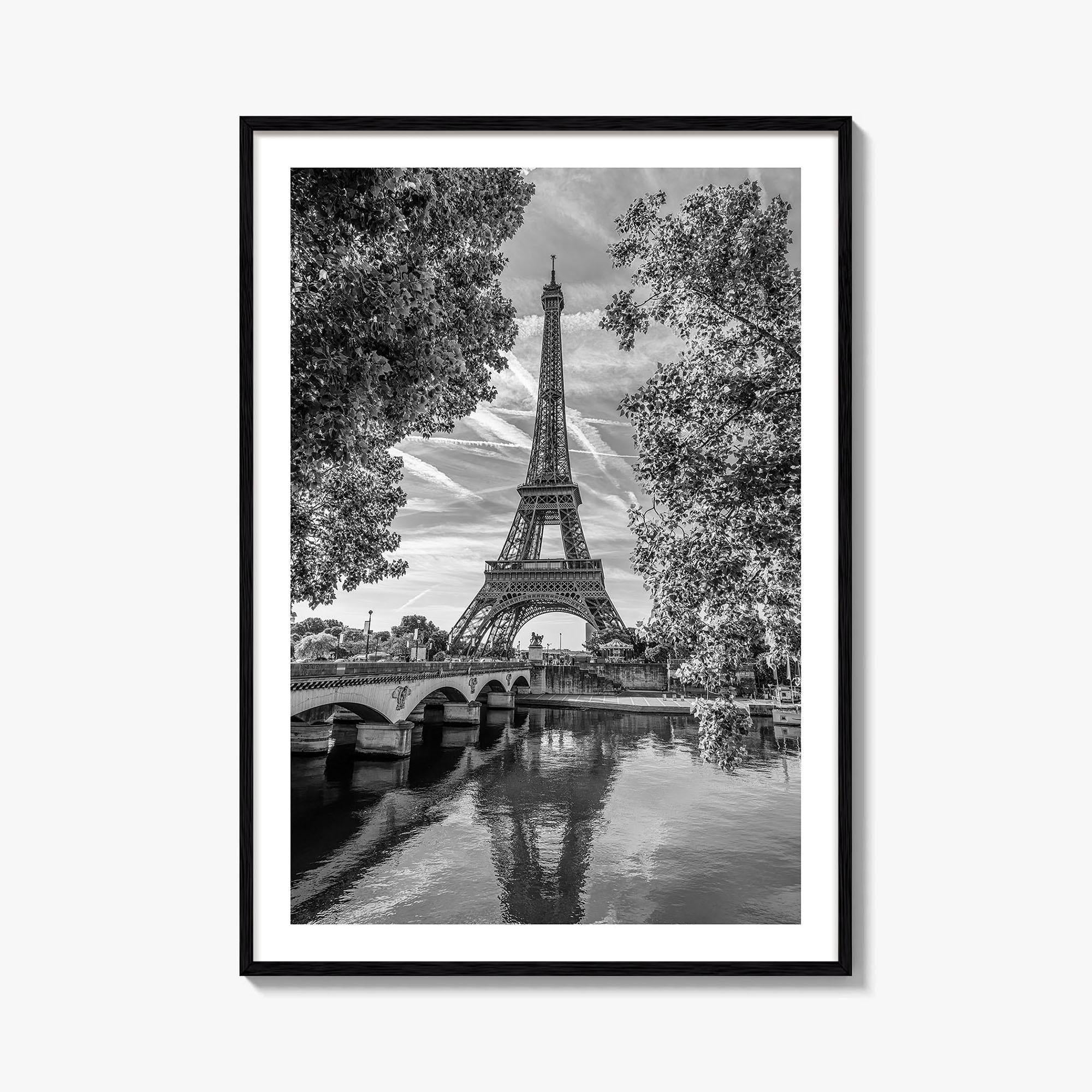 Paris Black and White Fine Art Photo Print, Eiffel Tower, France Poster