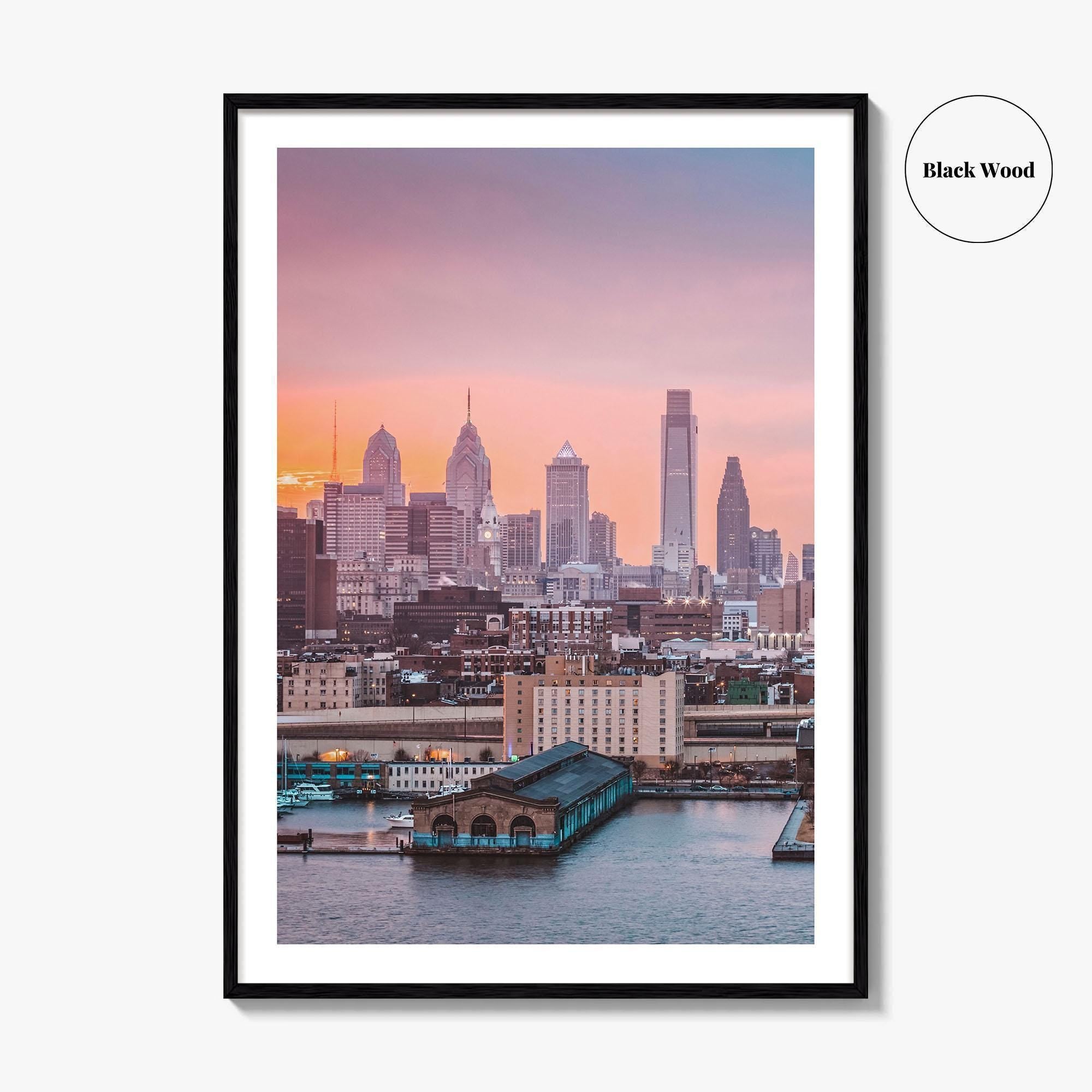 Philadelphia Skyline Fine Art Photo Print, Ben Franklin Bridge, Pennsylvania Poster