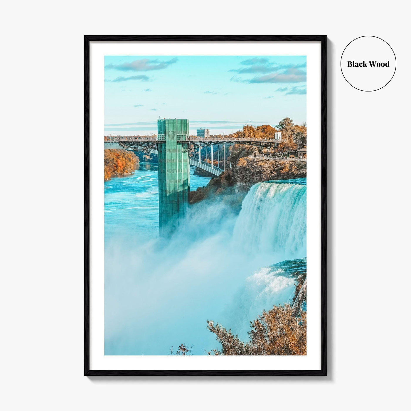 Niagara Falls Fine Art Photo Print, NY, Ontario Canada Autumn Waterfall Poster