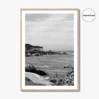 Pacific Grove Black and White Fine Art Photo Print, Monterey Coastline, California Poster
