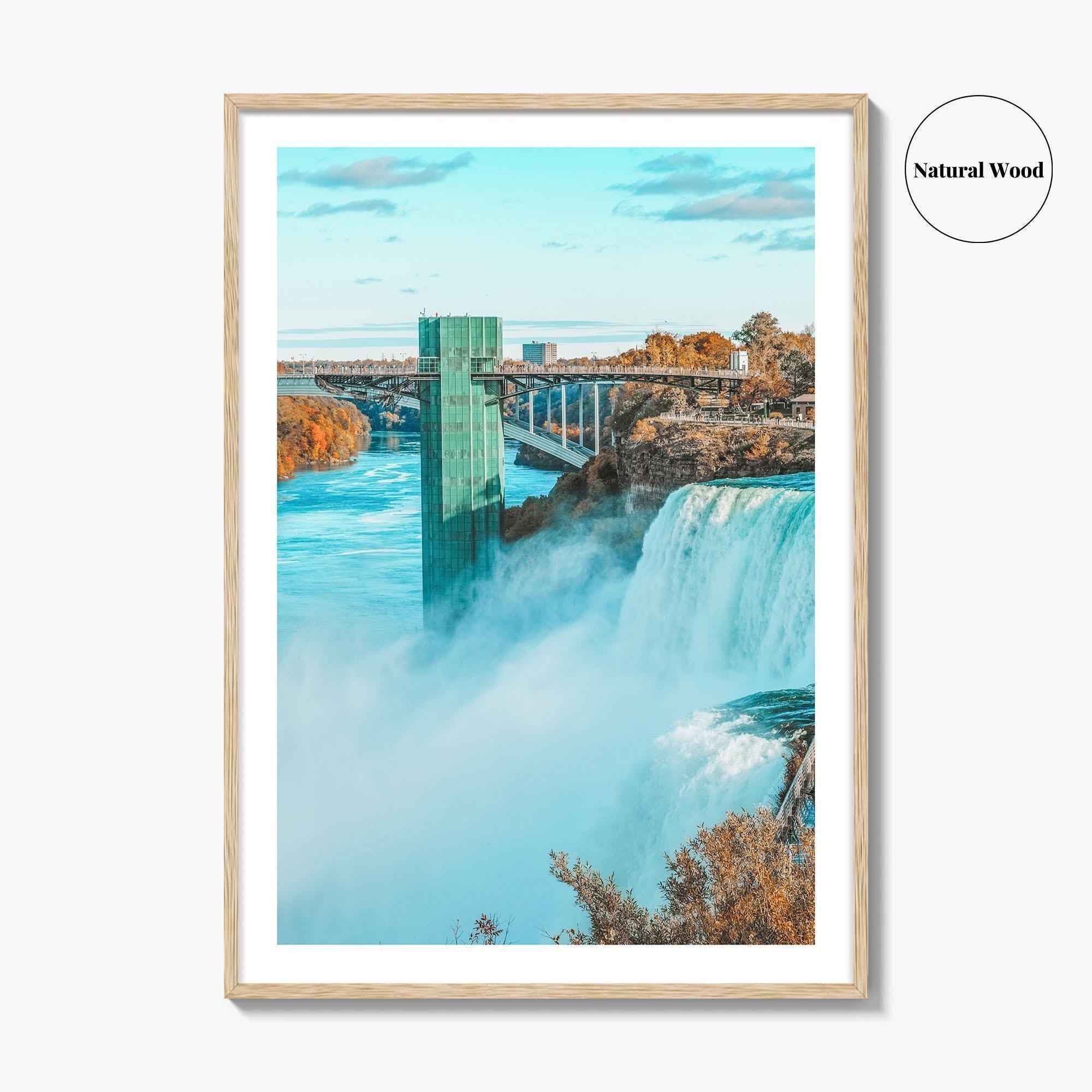Niagara Falls Fine Art Photo Print, NY, Ontario Canada Autumn Waterfall Poster