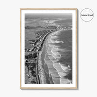 Ogunquit Black and White Fine Art Photo Print, York Maine Coastline Poster, USA