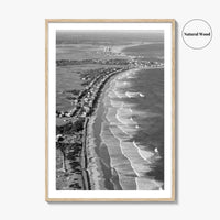 Ogunquit Black and White Fine Art Photo Print, York Maine Coastline Poster, USA