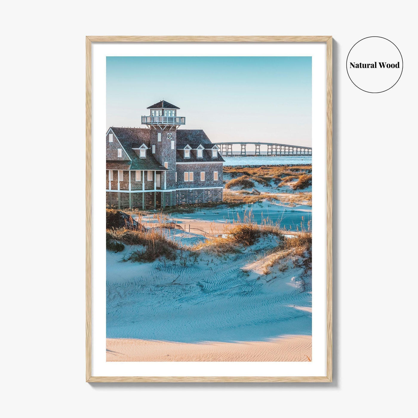 Outer Banks Fine Art Photo Print, Oregon Inlet, Bonner Bridge, Life-Saving Station, NC