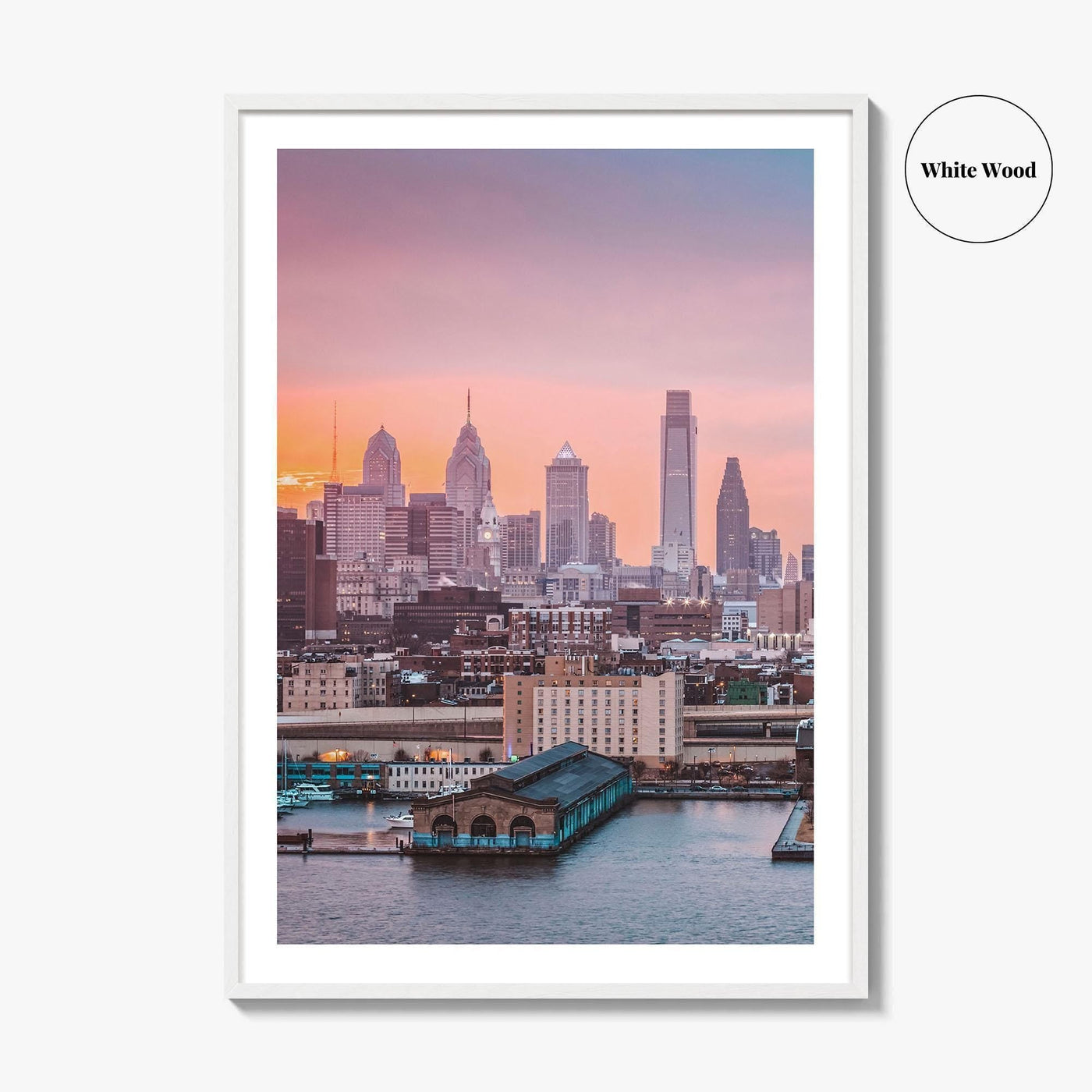 Philadelphia Skyline Fine Art Photo Print, Ben Franklin Bridge, Pennsylvania Poster