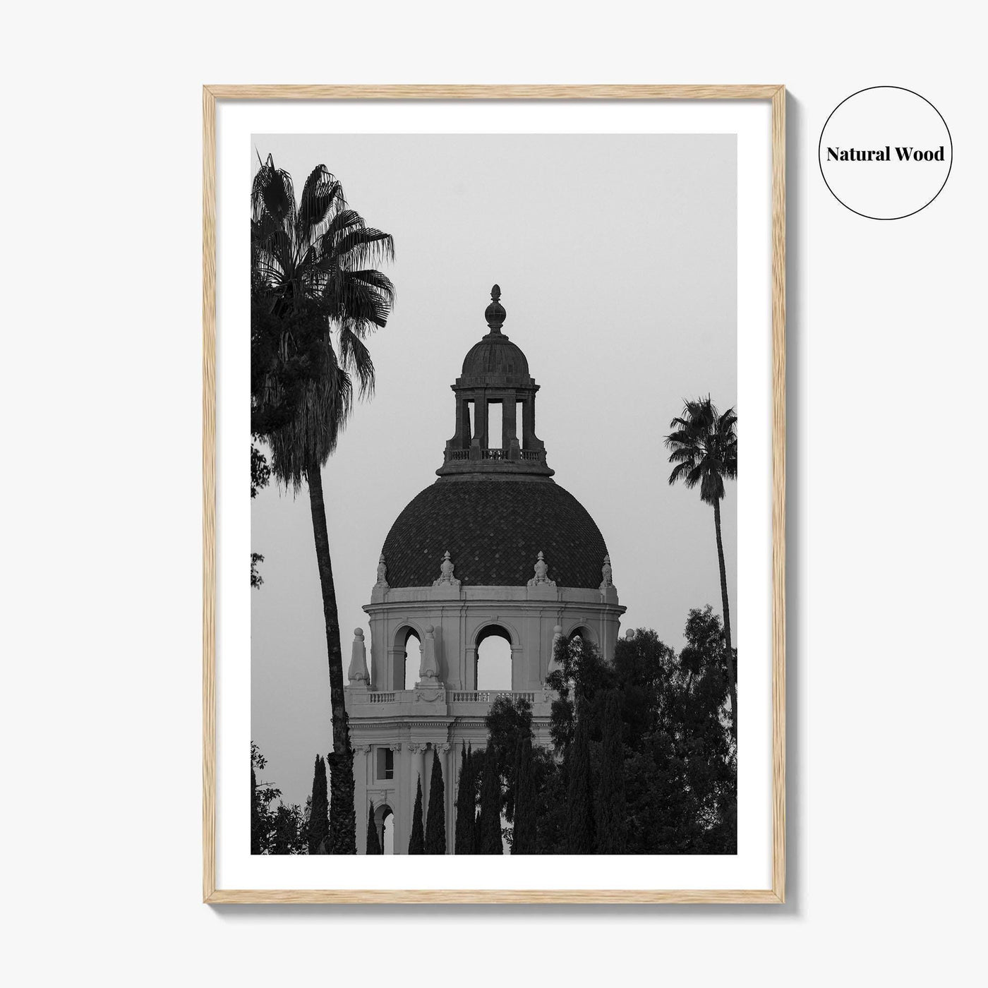 Pasadena Black and White Fine Art Photo Print, City Hall, California Wall Decor, USA