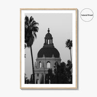 Pasadena Black and White Fine Art Photo Print, City Hall, California Wall Decor, USA