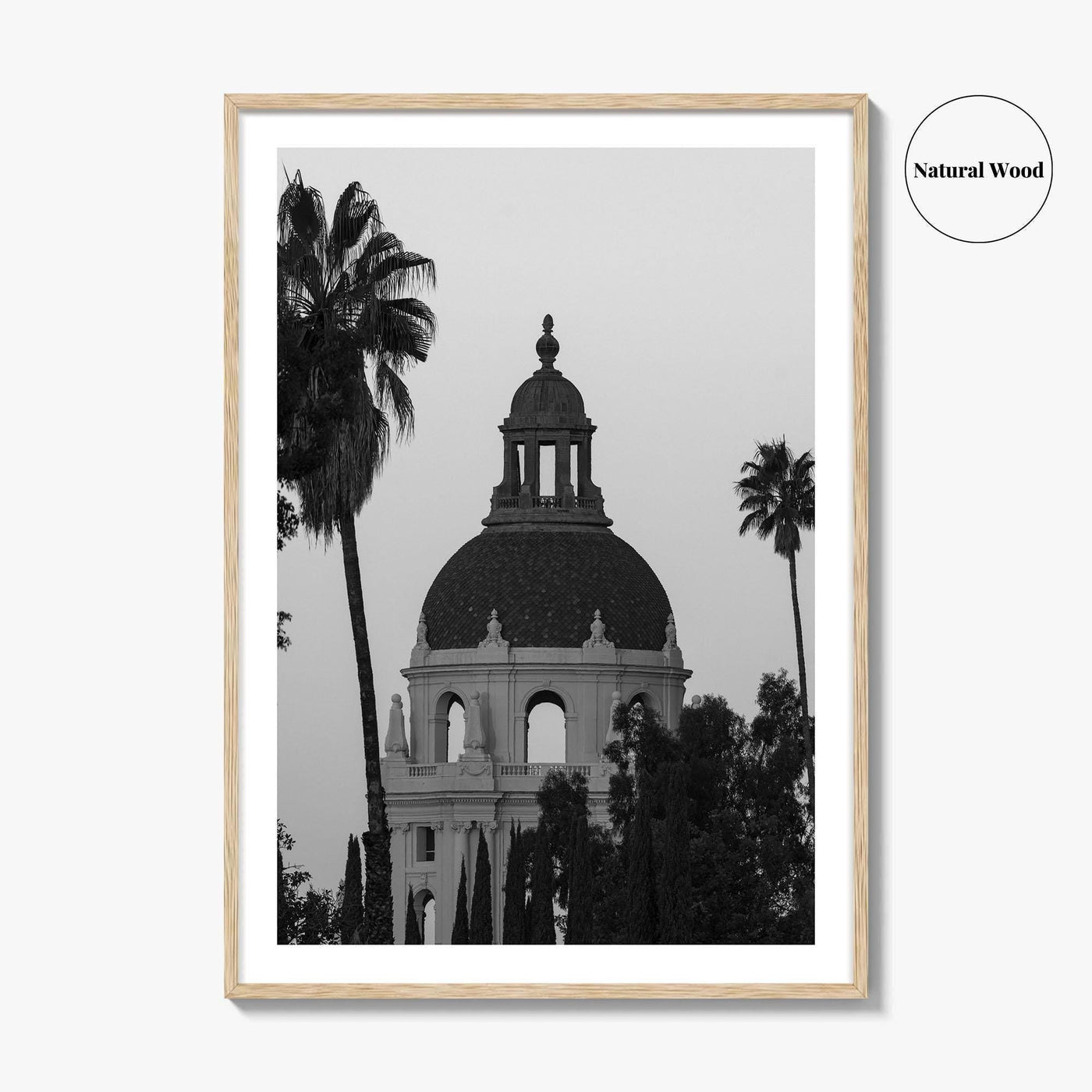 Pasadena Black and White Fine Art Photo Print, City Hall, California Wall Decor, USA