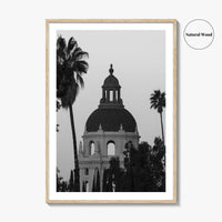 Pasadena Black and White Fine Art Photo Print, City Hall, California Wall Decor, USA