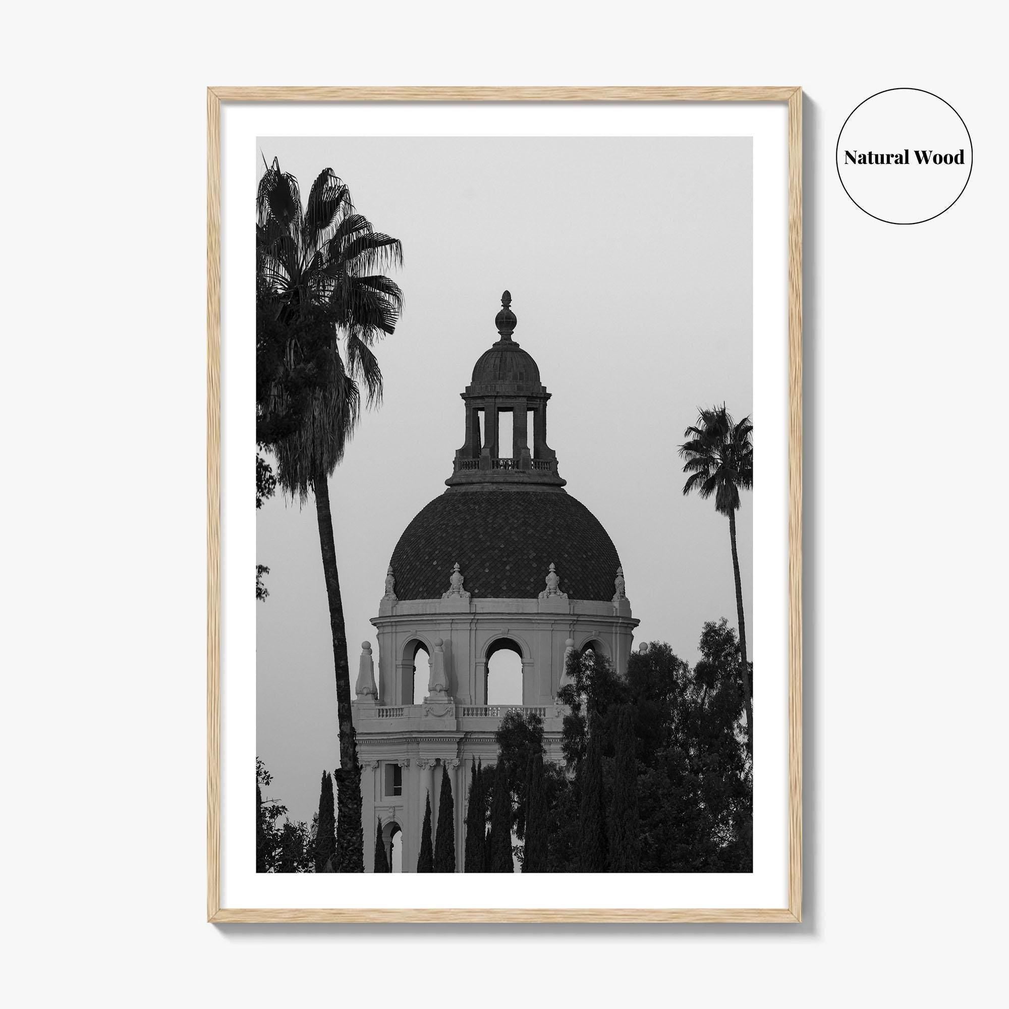 Pasadena Black and White Fine Art Photo Print, City Hall, California Wall Decor, USA