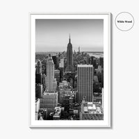 New York City Skyline Black and White Fine Art Photo Print, Manhattan, NYC Poster
