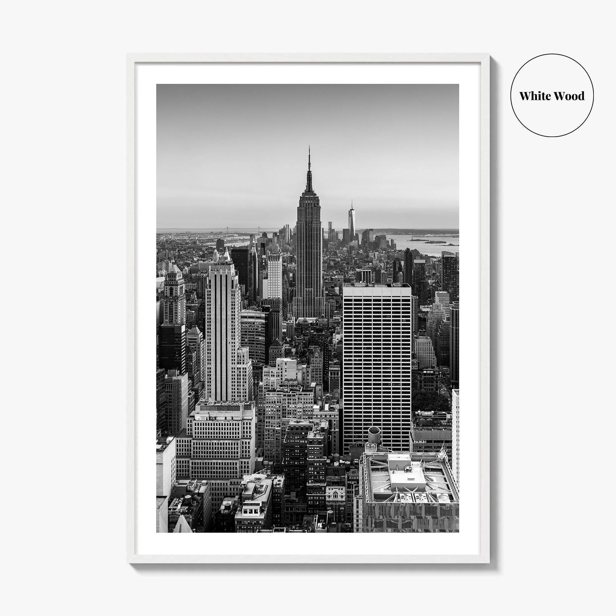New York City Skyline Black and White Fine Art Photo Print, Manhattan, NYC Poster