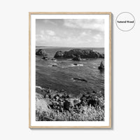 Northern California Black and White Fine Art Photo Print, Coastline Wall Decor, Coastal Poster