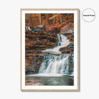 Pocono Mountains Fine Art Photo Print, Factory Falls Waterfall, Delaware Water Gap Pennsylvania