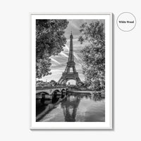 Paris Black and White Fine Art Photo Print, Eiffel Tower, France Poster