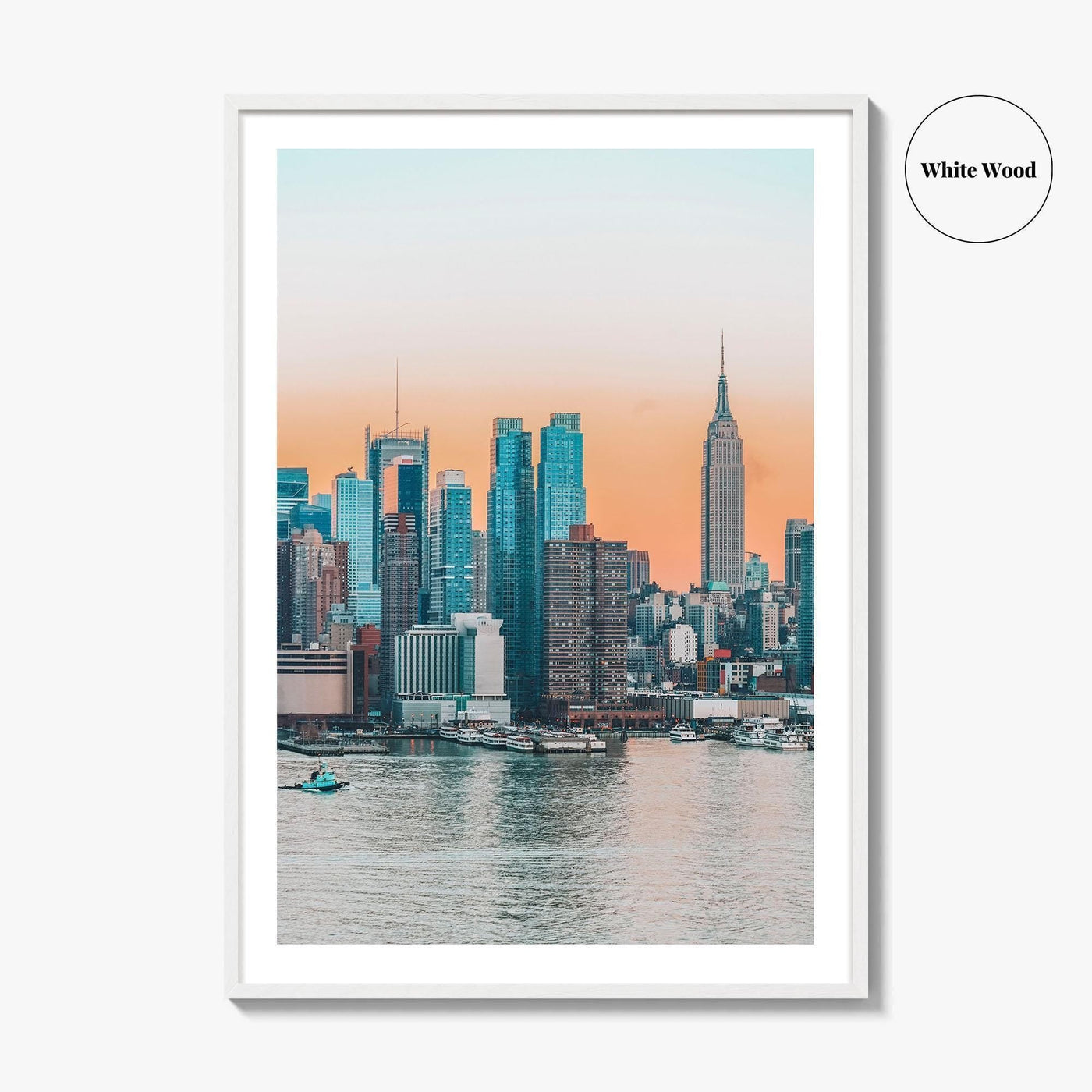 New York City Skyline Fine Art Photo Print, Manhattan, NYC, Hudson River, USA Poster
