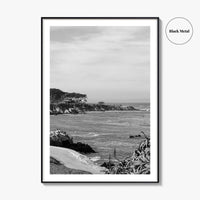 Pacific Grove Black and White Fine Art Photo Print, Monterey Coastline, California Poster