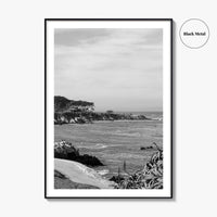 Pacific Grove Black and White Fine Art Photo Print, Monterey Coastline, California Poster