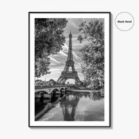 Paris Black and White Fine Art Photo Print, Eiffel Tower, France Poster